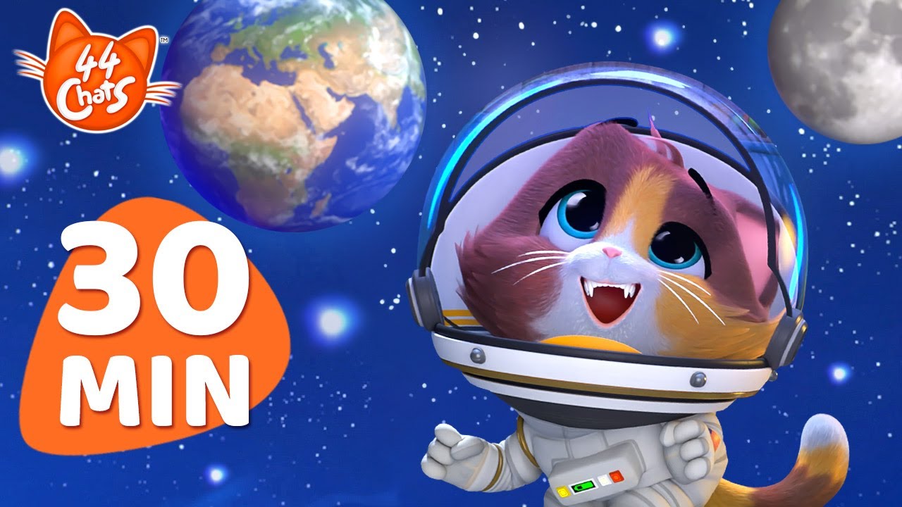 44 Chats | Explorez l'espace avec Cosmo | Dessins animés éducatifs et amusants pour les enfants