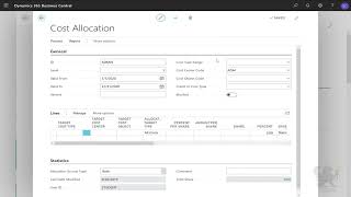 Guide to Setting Up Static Allocations in Dynamics 365 Business Central