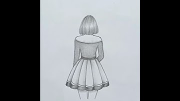 How to draw a girl backside #girldrawing #howtodraw #drawing #shorts #easydrawing