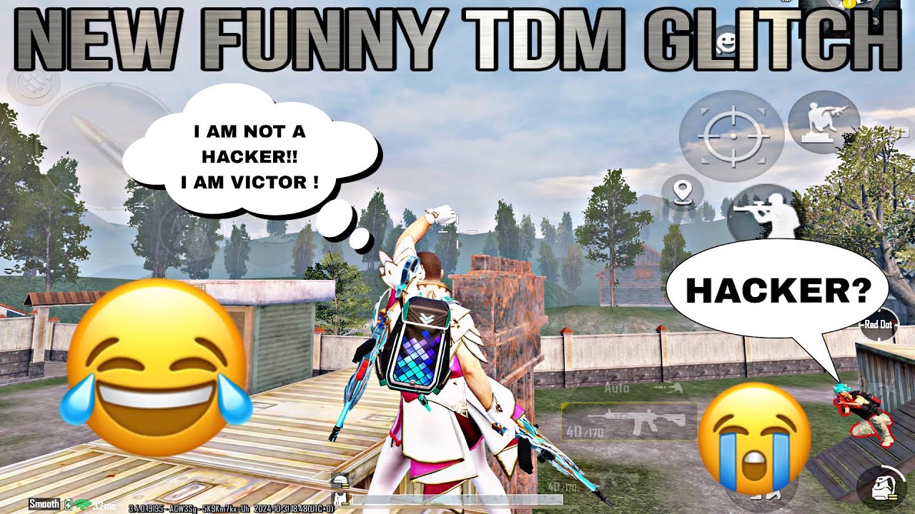 NEW FUNNY VICTOR 😂TDM GLITCH ENEMY THINK I WAS A HACKER 😭PUBG MOBLE