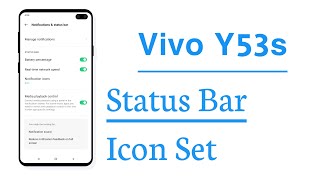 Vivo Y53S Status Bar Icons Battery Icon Sim Icon Internet Speed Meter Set