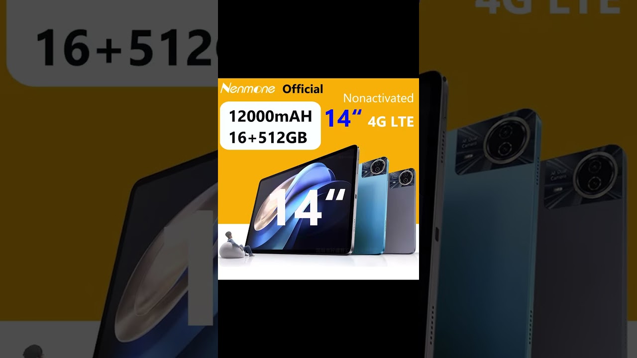 Nenmone Mpad15 Super Large Screen Real 14 inch Tablet Android 14 Dual 