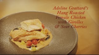 Hang Roasted Chicken with Girolles and Sour Cherries | Chefs Adeline Grattard & Magnus Nilsson