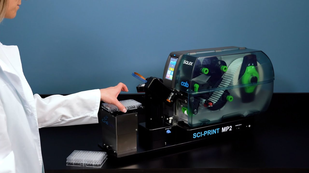 SciPrint MP2 SemiAutomated Microplate Labeler YouTube
