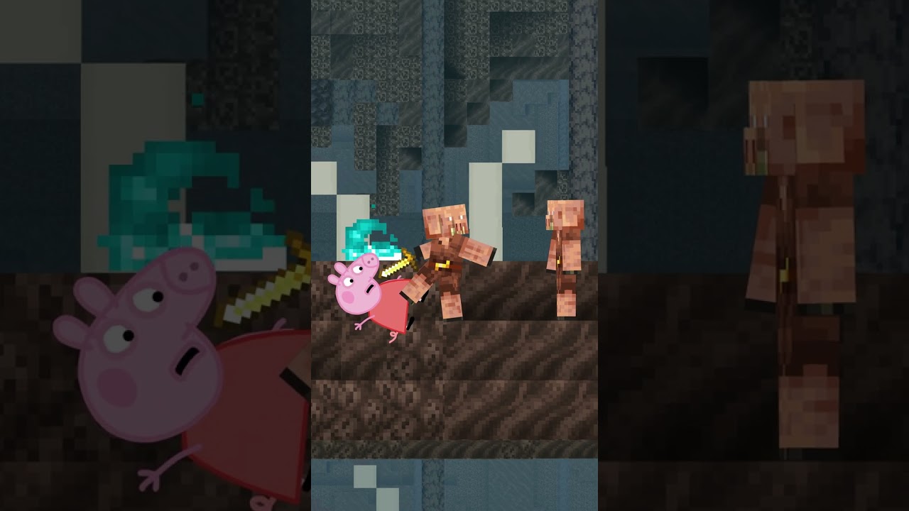 Peppa in Minecraft Animation Nether and Piglin Speeddrunner 