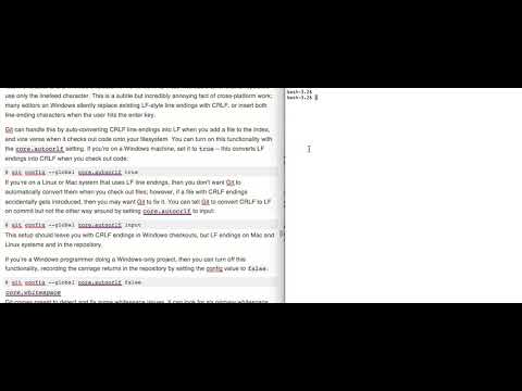 git config whitespaces