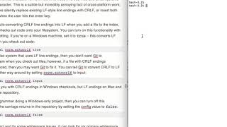 git config whitespaces