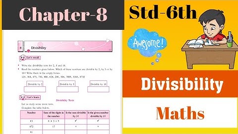 6th std maths-chapter 8-DIVISIBILITY📚