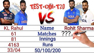 KL Rahul VS Rohit Sharma Test, Odi, Ipl, Comparison Video॥ Rohit Sharma and Kl rahul