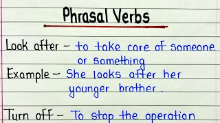 Phrasal verbs | 10 phrasal verbs for every day life | English Vocabulary | Daily use phrasal verbs