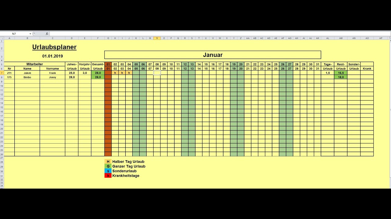 Kalender Urlaubsplaner Urlaub Im kalender