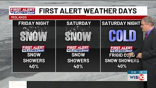 FIRST ALERT WEATHER DAYS issued for dangerous cold, snow chance this weekend