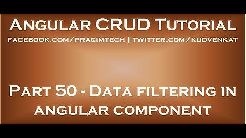 Data filtering in angular component