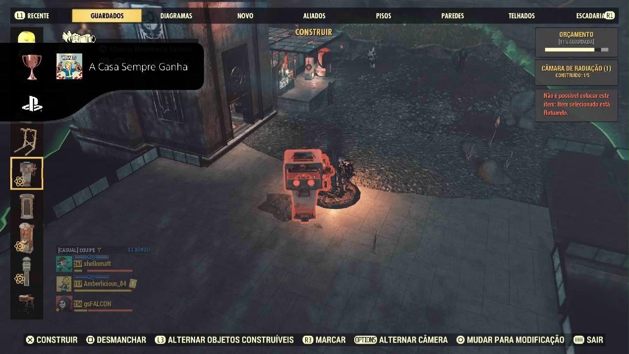 Troféu A Casa Sempre Ganha - Construa 5 jogos de cassino em seu C.A.M.P. - Fallout 76 - 🏆 gsFALCON Trophies Troféu A Casa Sempre Ganha - Construa 5 jogos de cassino em seu C.A.M.P. - Fallout 76 - 🏆 gsFALCON Trophies