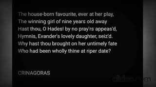 Beautiful epitaph by Crinagoras