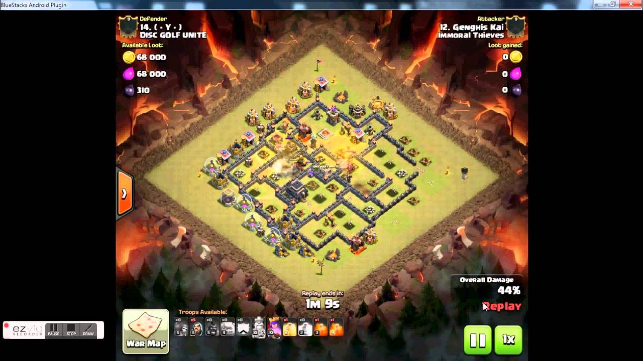 Clash of Clans - TH9 vs TH9 GoWiHo and GoHo