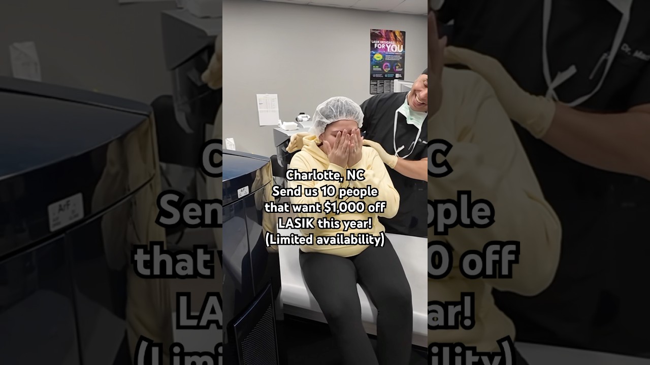 Charlotte, send us 10 people that want $1k off LASIK with one of the best lasik surgeons! 