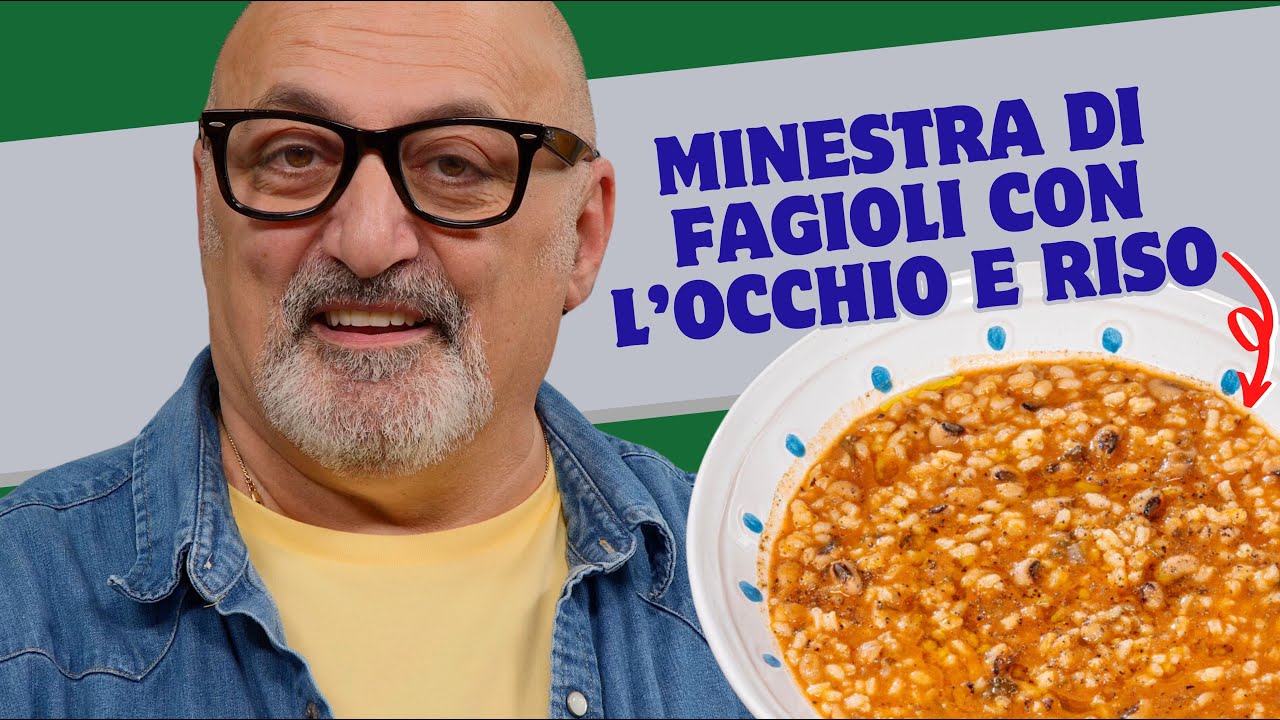 Minestra di fagioli con l'occhio e riso