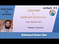 lec 1: Differentiation Applications| Solving Real-World Problems with Related Rates