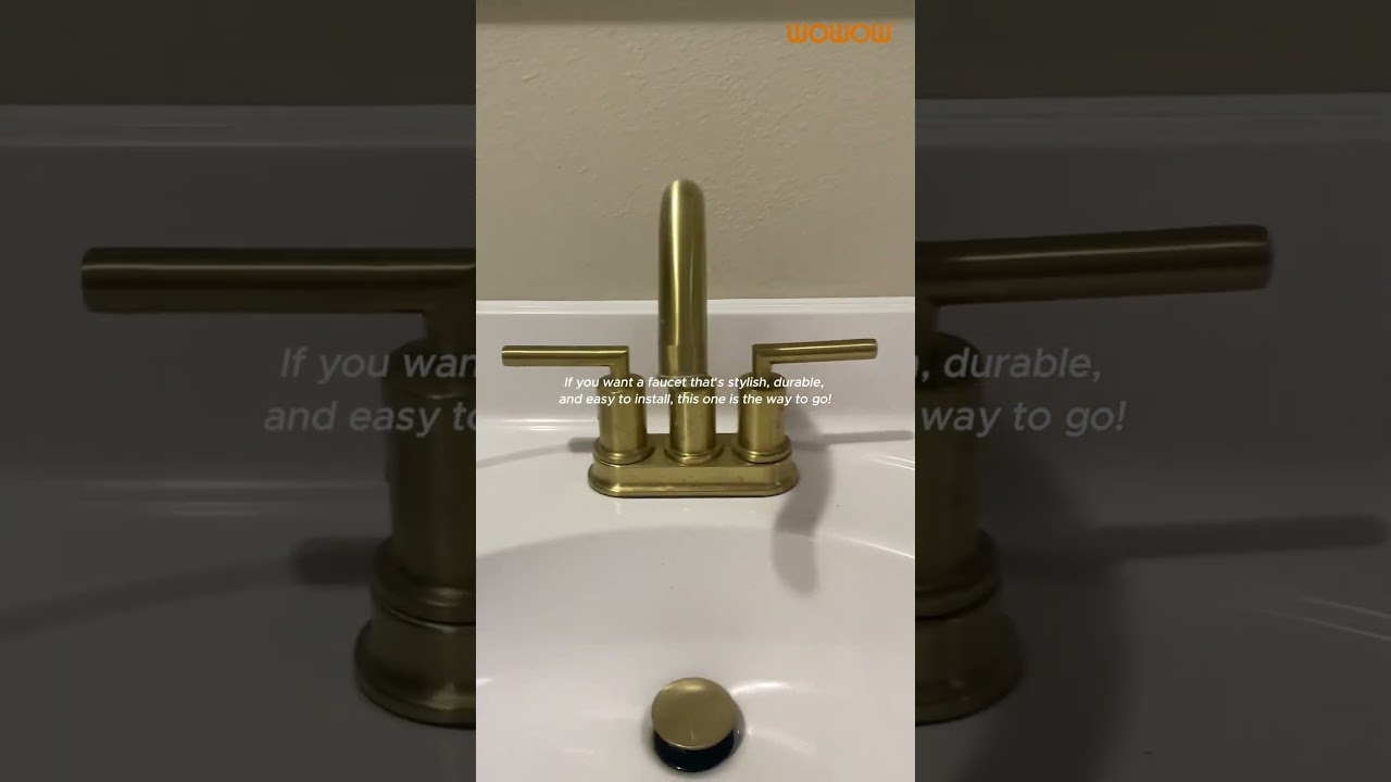 This brushed gold faucet exceeded my expectations! 