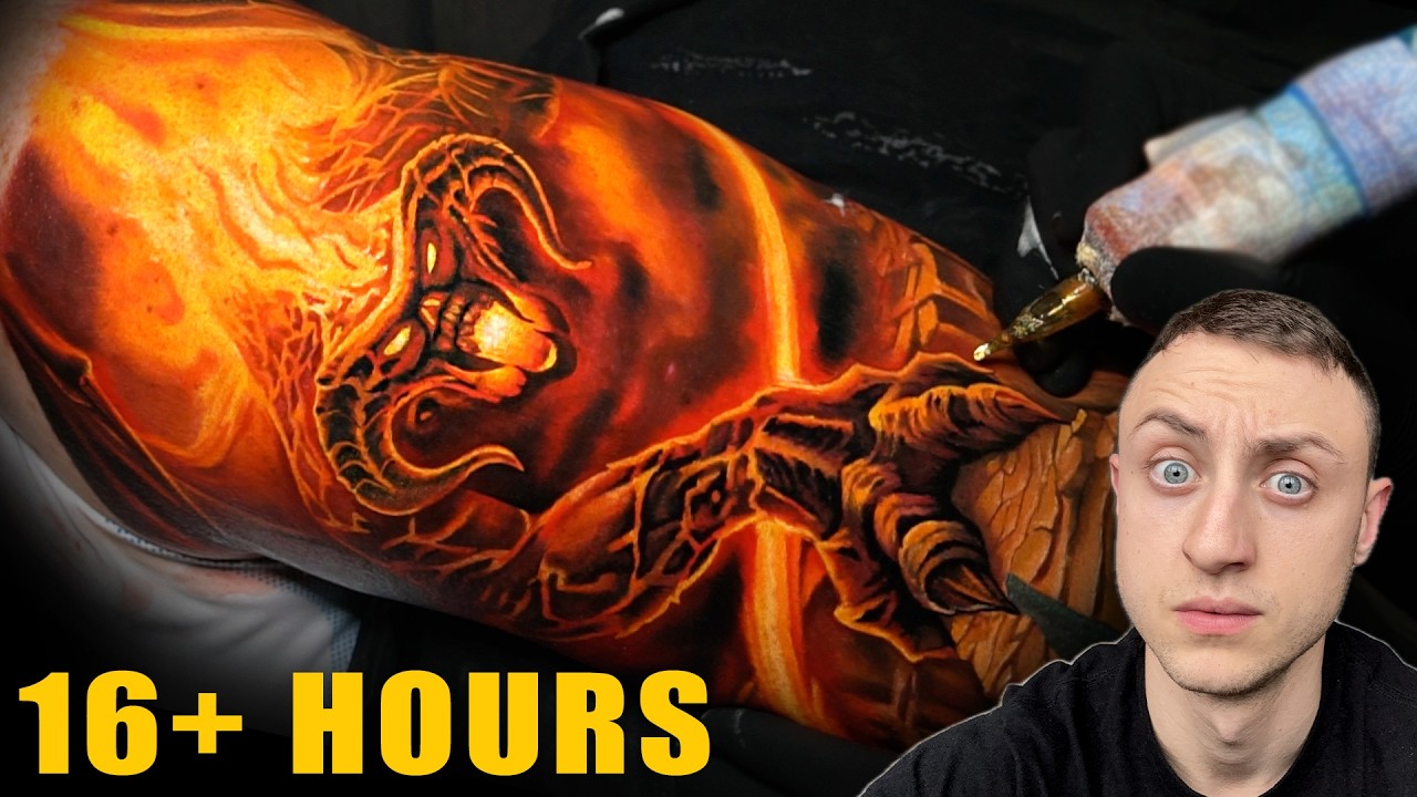 Tattooing BALROG Lord of the Rings | 2 DAYS IN A ROW!