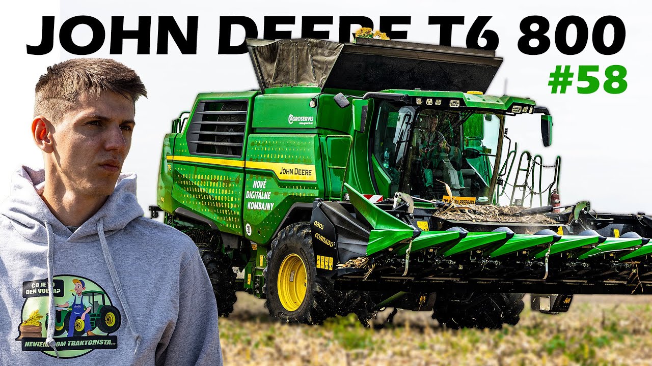 AGRO-Vlog #58, Jediný kombajn JOHN DEERE T6 800 na Slovensku, Mlátenie kukurice
