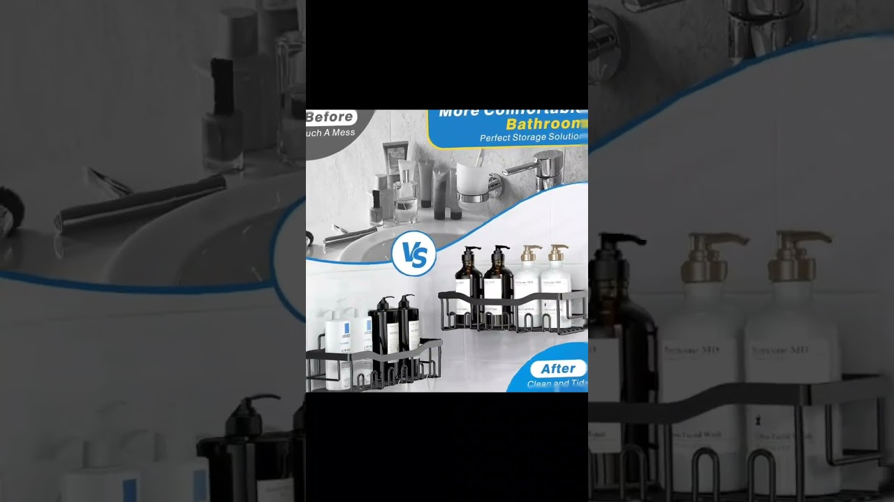 Adhesive Shower Caddy, 5 Pack Rustproof Stainless Steel Bath Organizers With Large Capacity