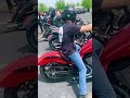 Getting ready, motorcycle group ride .