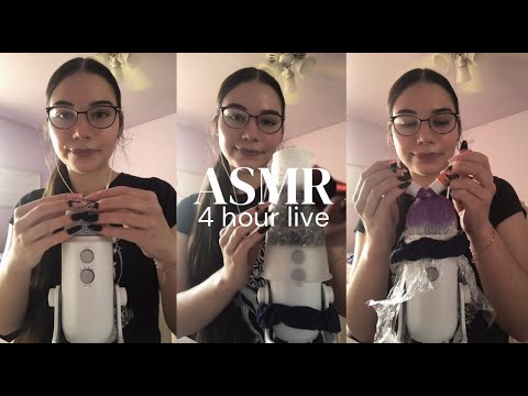 ASMR for sleep and relaxation (4 hour live)