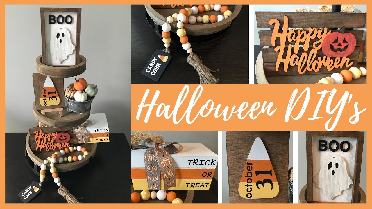 🎃 DIY Halloween Tiered Tray With DOLLAR TREE Supplies Halloween Decor