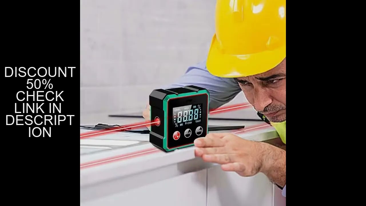 Magnetic Digital Angle Gauge Laser Gauge 0-90° Range Inclinometer Stability Portable Magnetic Protra