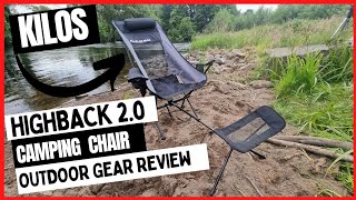 KILOS Highback 2.0 camping chair and footrest. Gear review, an excellent lightweight camping chair.