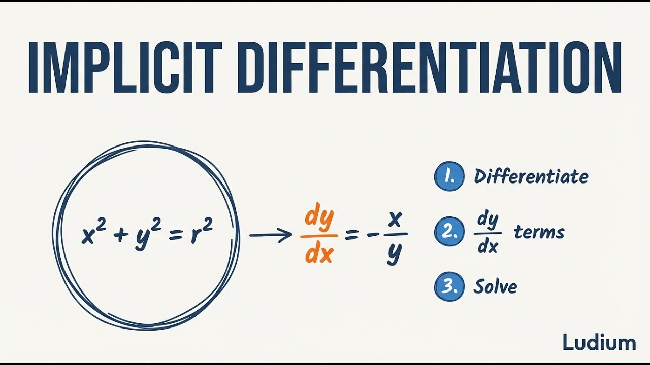 Calculus 1 — 15.2: Implicit Differentiation