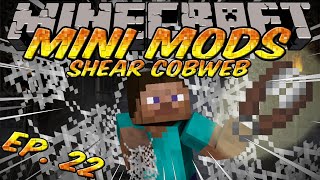 Minecraft Mini Mods Ep 22 - Shear Cobweb Mod - Use shears to get cobwebs screenshot 3