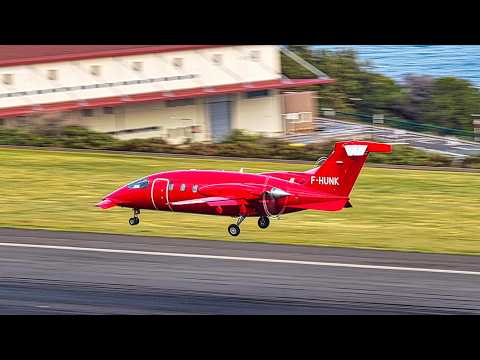 RARE PIAGGIO P180 AVANTI TurboProp At Madeira Airport