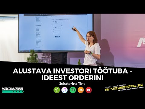 Alustava investori töötuba - ideest orderini - Jekaterina Tint