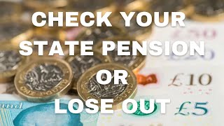 State Pension Check - Or Lose Out - Check Your Status Now 