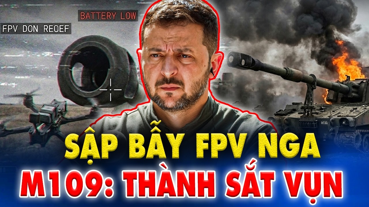 Chiến Sự 1/3:  FPV Nga Biến 'Rồng Lửa' M109 Của NATO Thành Đống Sắt Vụn Chỉ Trong 1 Phút!