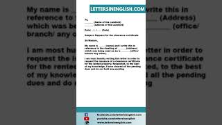 Request Letter to Landlord for Issuance of Clearance Letter