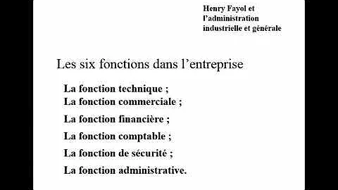 Qu'est-ce que la gestion selon Henri Fayol ?