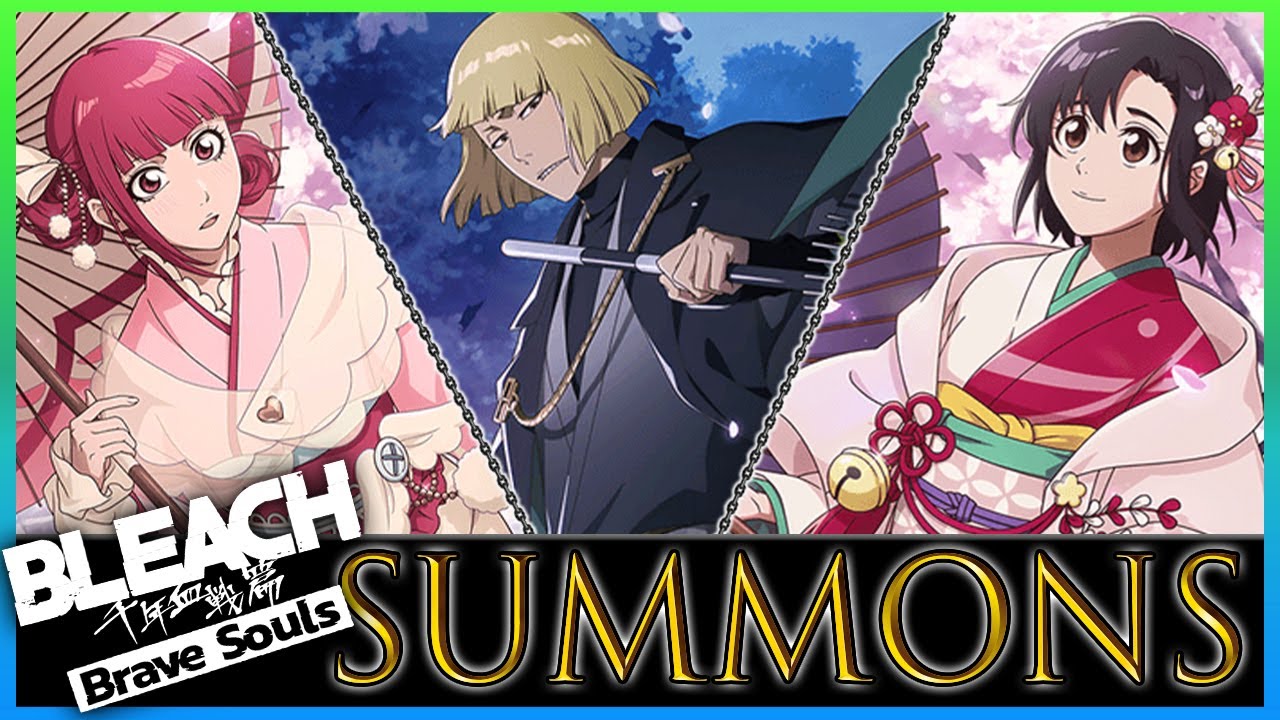 Bleach Brave Souls Japanese Parasol Summons 2025 Shinji, Riruka