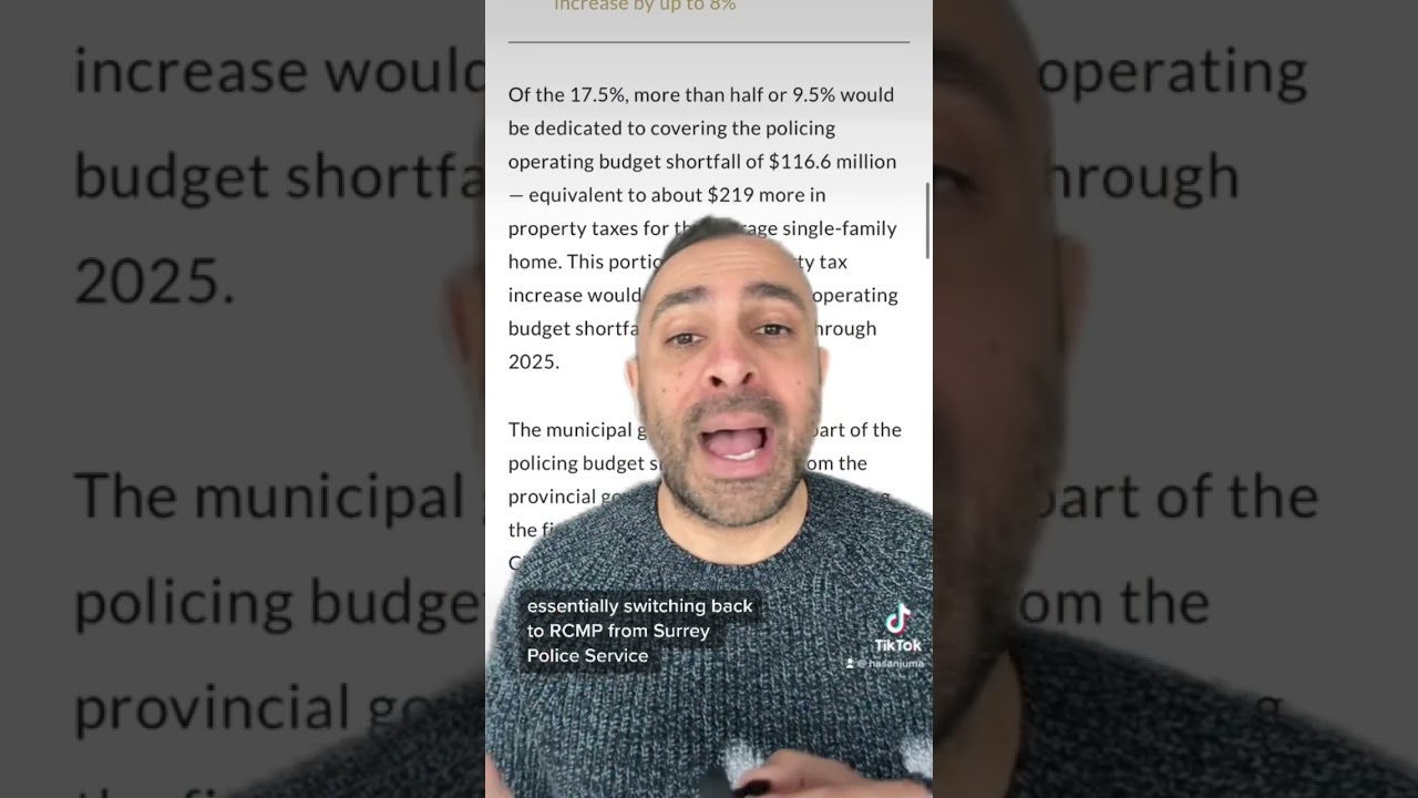 SURREY PROPOSES A 17.5% PROPERTY TAX HIKE 