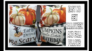 DIY DOLLAR TREE NO SEW PILLOWS