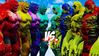 Team Hulk Monster Color Vs Team Hulk-Deadpool - Hulk Battle - Epic Superheroes War