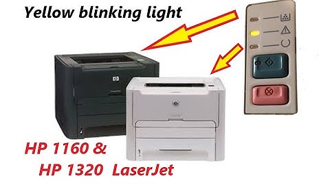 HP LaserJet 1160 and LaserJet 1320 yellow blinking light;  paper full