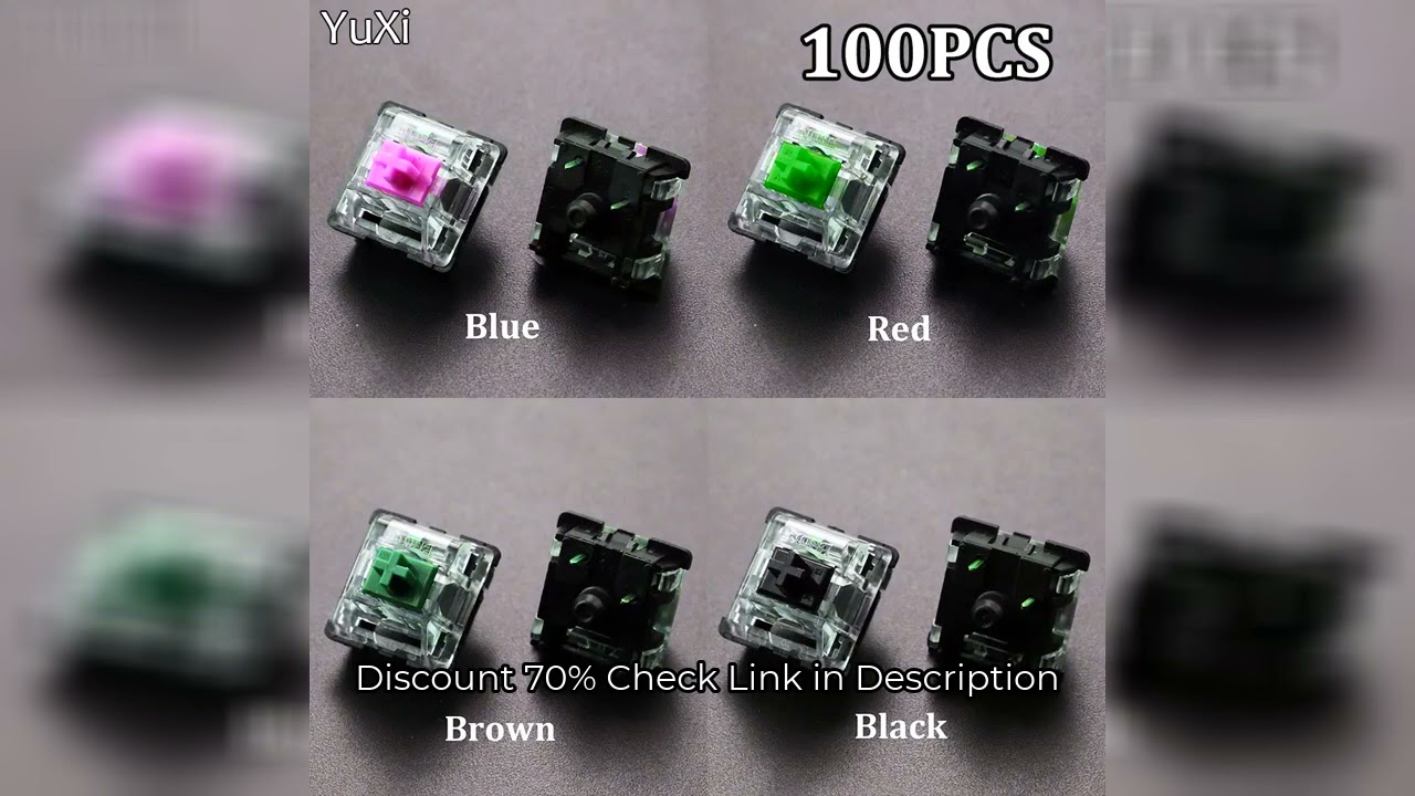 100PCS Switches Mechanical Keyboard Black Blue Brown Red Key Switch For CIY Sockets SMD 2pin Thin pi