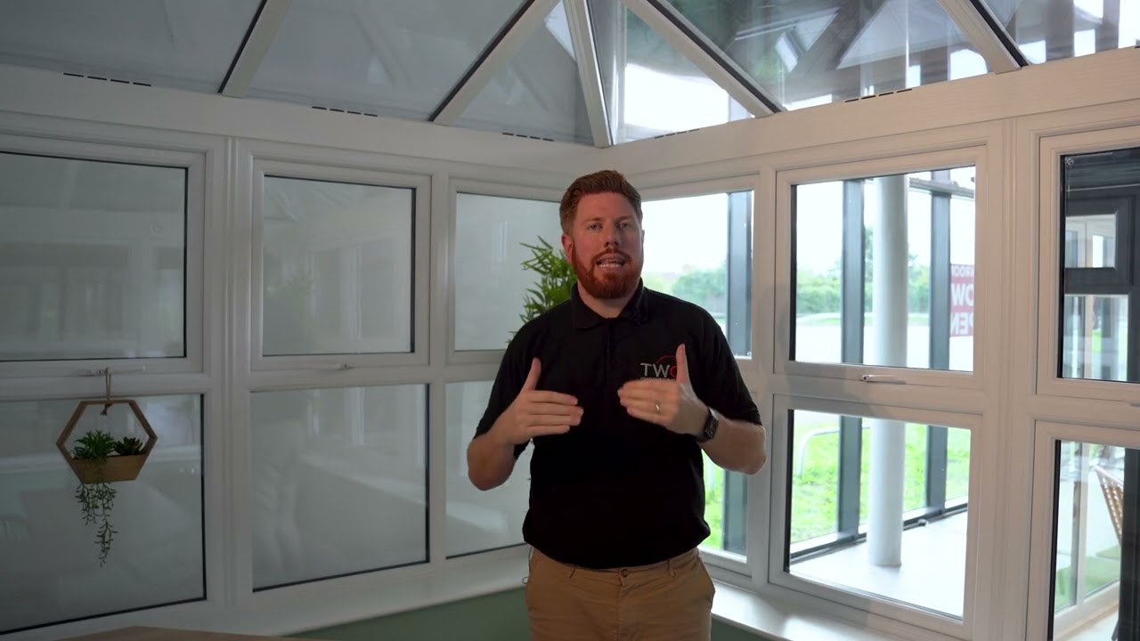 Glass Roof Conservatory in White