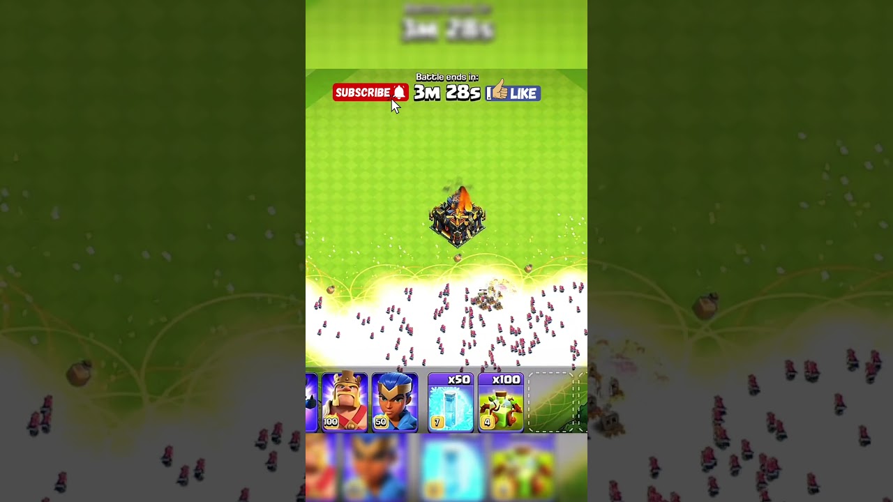 1000 Archers VS Shrink Trap Full Base Attack Townhall 17|