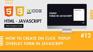 How To Create Popup Modal Box Using Javascript | Javascript Modal Popup