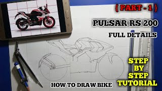 Bajaj Pulsar Rs 200 Sketch Pulsar Rs 200 Sports Bike How To Draw Bike